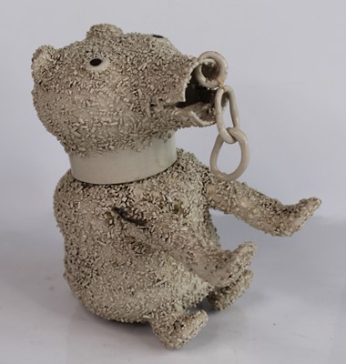 Lot 1013 - A George III salt-glazed white stoneware 'Bear-...