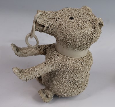 Lot 1013 - A George III salt-glazed white stoneware 'Bear-...
