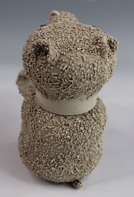 Lot 1013 - A George III salt-glazed white stoneware 'Bear-...
