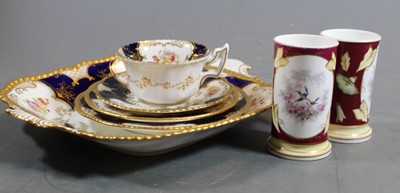 Lot 260 - A collection of 19th century Coalport teawares,...