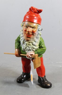 Lot 264 - A 20th century earthenware garden gnome, h.27cm