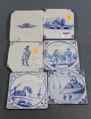 Lot 273 - An 18th century Dutch Delft tin-glazed...