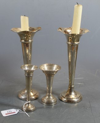 Lot 311 - A pair of early 20th century silver trumpet...