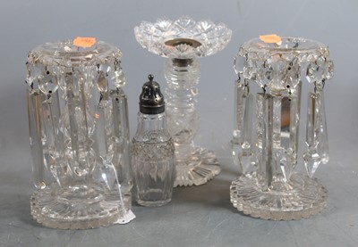Lot 315 - A pair of early 20th century clear cut glass...