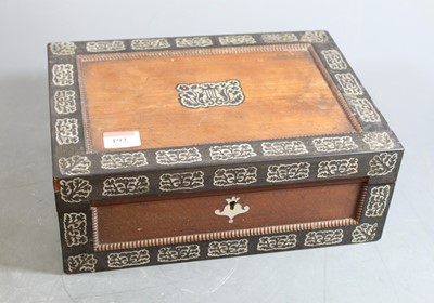 Lot 192 - A Victorian mahogany, ebony, and mother of...
