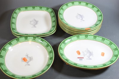 Lot 193 - An early 20th century Worcester part dinner...