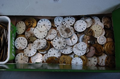 Lot 483 - A quantity of loose pocket watch dials and...