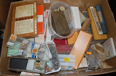 Lot 490 - A selection of watch and clockmakers parts and...