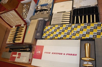 Lot 335 - A collection of silver plated and steel...