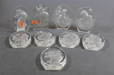 Lot 298 - A collection of nine Danbury Mint crystal...