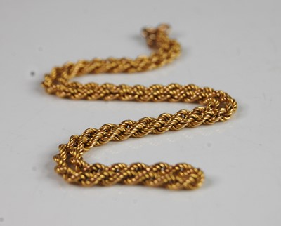 Lot 396 - A modern Italian 9ct gold ropetwist necklace,...