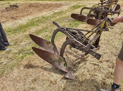 Lot 195 - 3 Furrow Ransomes Plough