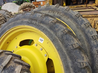 Lot 137 - 270/95R48 John Deere Row Crop Wheels