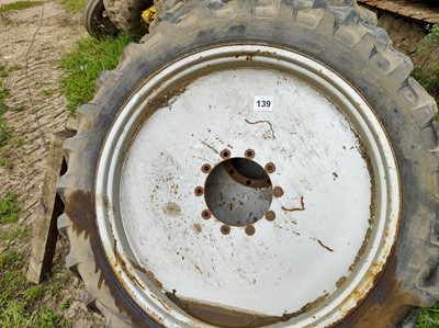 Lot 139 - 1270/95R 44J x 2 Row Crop Wheels