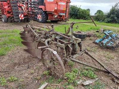 Lot 211 - Vintage 4 Furrow Horse Drawn Plough