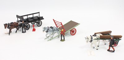 Lot 1682 - Three various home made white metal/Britains...