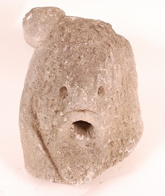 Lot 2438 - An architectural limestone block / gargoyle,...