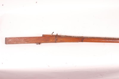 Lot 43 - * A large 19th century matchlock rifle, the...