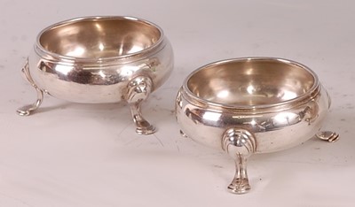 Lot 1053 - A pair of George III silver table salts, of...