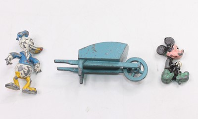 Lot 1714 - A Salco Mickey & Donald's Garden Set group,...