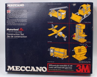 Lot 127 - Three various boxed Meccano motorised...