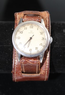 Lot 381 - A gent's Omega steel cased mechanical...