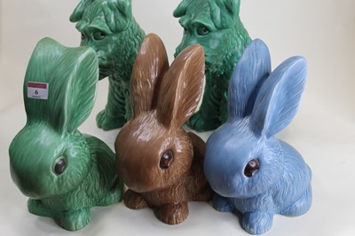 Lot 6 - A Sylvac model of a seated long-eared bunny,...