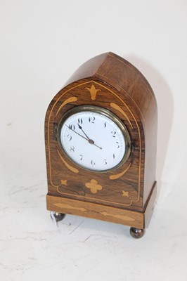 Lot 29 - A 19th century rosewood and boxwood inlaid...