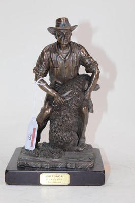 Lot 35 - An Outback Heritage bronzed figure of 'The...