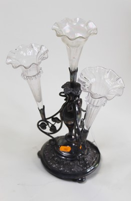 Lot 40 - An early 20th century silver plated and glass...