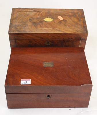 Lot 44 - A Regency brass inlaid flame mahogany twin...