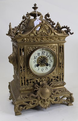 Lot 47 - An early 20th century brass cased eight-day...