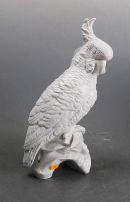 Lot 51 - A Staffordshire porcelain model of a parakeet,...