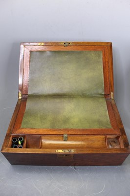 Lot 64 - A Victorian walnut and ebony strung writing...