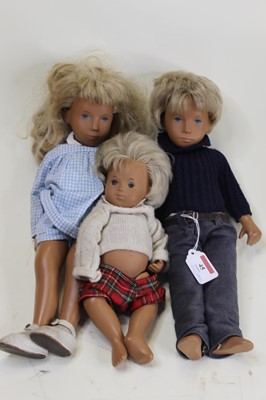 Lot 45 - A family of three Sasha dolls, 1960s,...