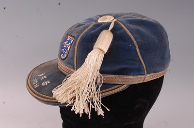 Lot 710 - An England International football cap, awarded...