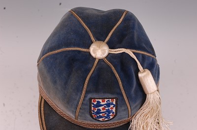 Lot 710 - An England International football cap, awarded...
