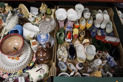 Lot 73 - Two boxes containing a selection of ceramics,...