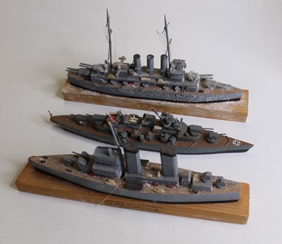 Lot 92 - A box containing a collection of wooden model...