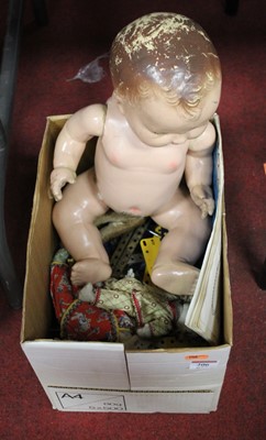 Lot 206 - A mid-20th century celluloid doll, various...