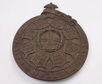 Lot 65 - An original brass Great Eastern Railway plaque,...