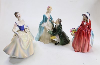 Lot 232 - A Royal Doulton figure Lisa, h.19cm; together...