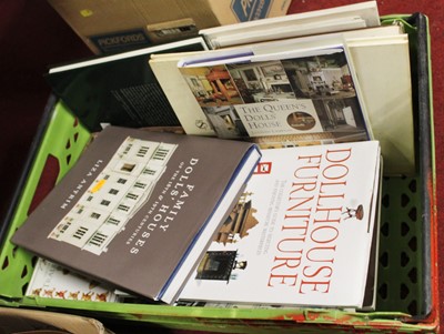 Lot 214 - A box of books, mainly being dolls house...