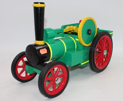 Lot 41 - A wooden home made model of a Burrell type...