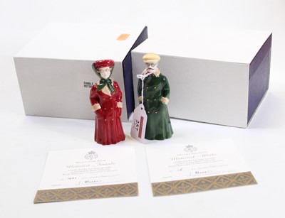 Lot 257 - Two Royal Worcester figural candle snuffers,...