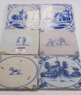 Lot 266 - A pair of 19th century Dutch Delft blue &...