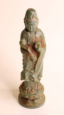 Lot 287 - A carved and polished hardstone figure of a...