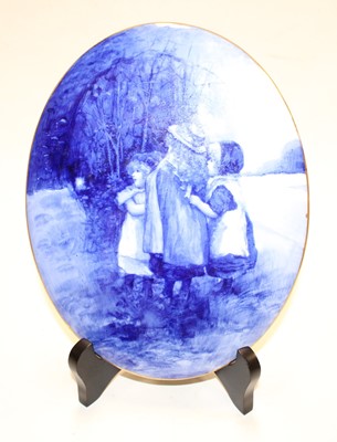Lot 293 - A circa 1900 Doulton Burslem porcelain plaque,...