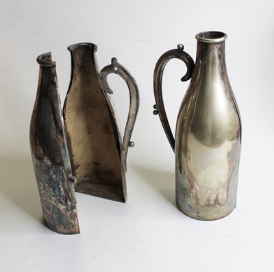 Lot 308 - A Victorian silver plated wine bottle holder /...