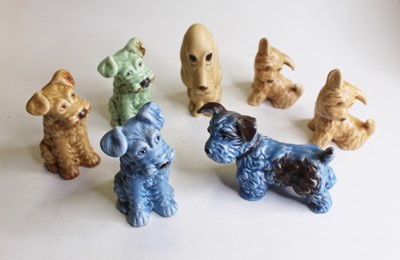 Lot 312 - A collection of seven Sylvac dogs, model...